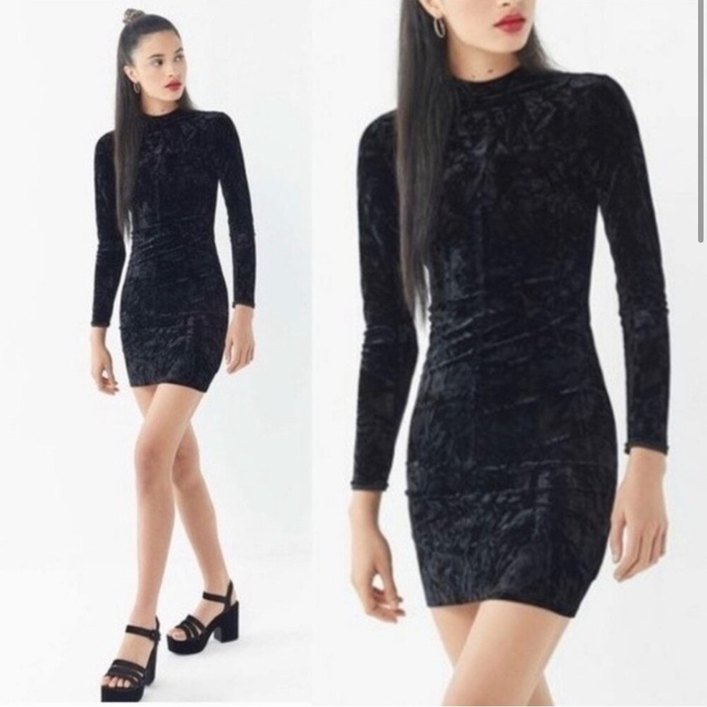 Urban Outfitters Crushed Velvet Mini Dress